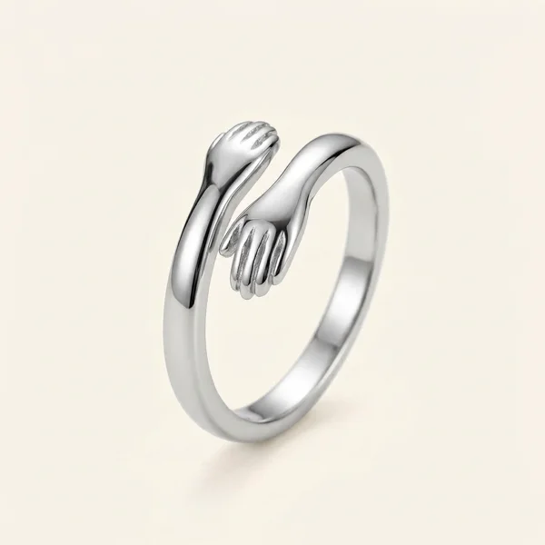 Hug Ring, solid silver
